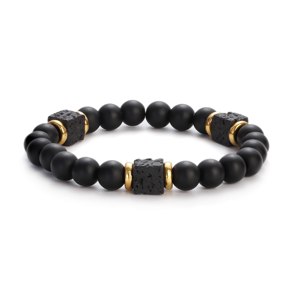 Model Kit Quick - Klassieke Zwarte Steen Armbanden Mannen Sieraden