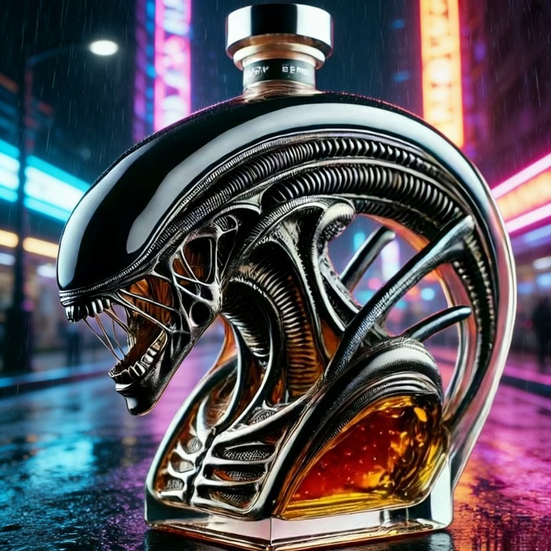 Alien Xenomorph-vormige whisky - Model Kit Gundam recensie en prijs